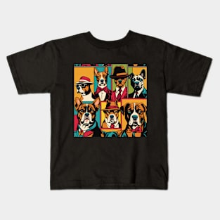 Dogs Squad - Pop art Kids T-Shirt